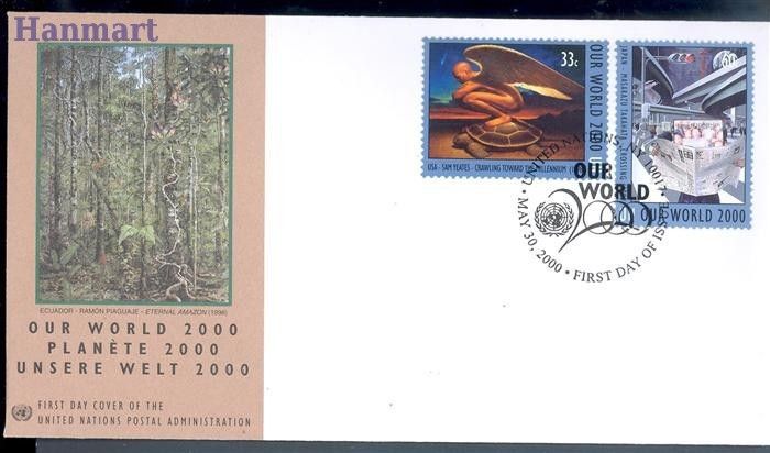 Znaczek Narody Zjednoczone Nowy Jork 2000 Mi 835-836 FDC