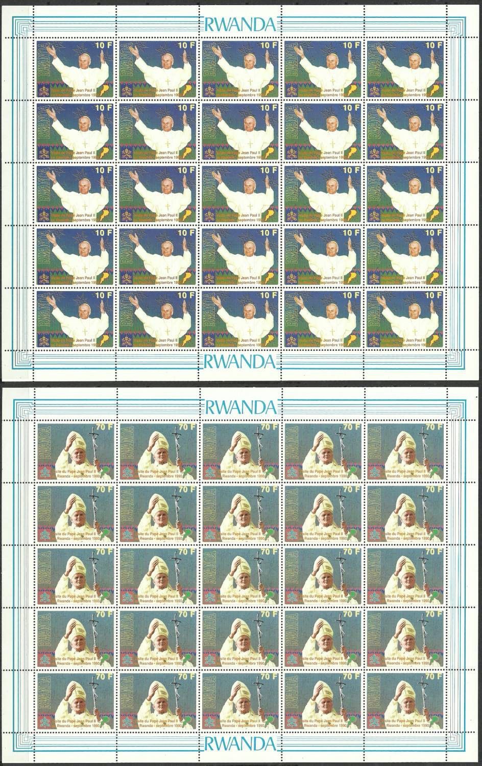 Znaczek Rwanda 1990 Mi 1439-1440 Czyste **