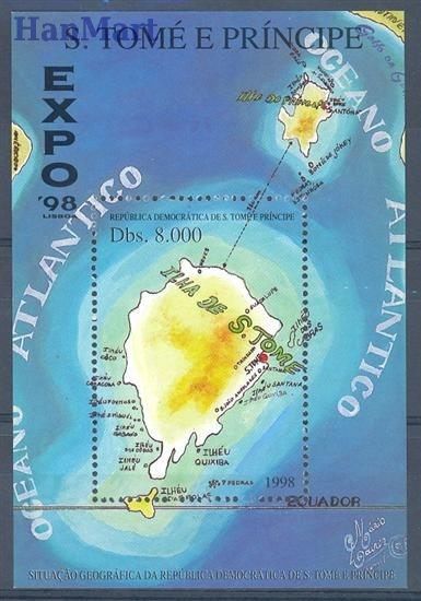 Znaczek Wyspy Św. Tomasza i Książęca 1998 Mi bl 375 Czyste **