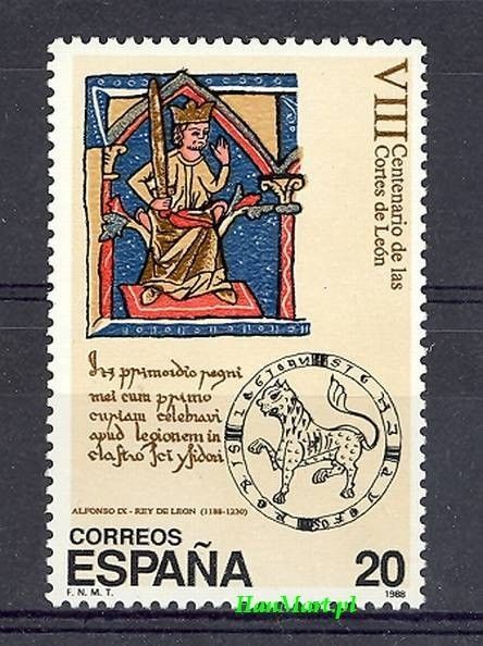 Znaczek Hiszpania 1988 Mi 2842 Czyste **