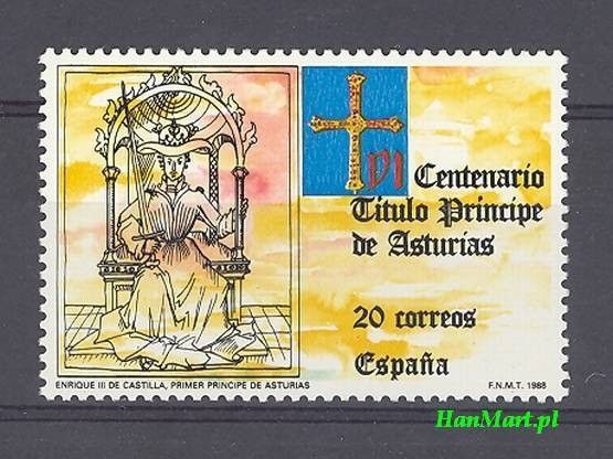Znaczek Hiszpania 1988 Mi 2856 Czyste **