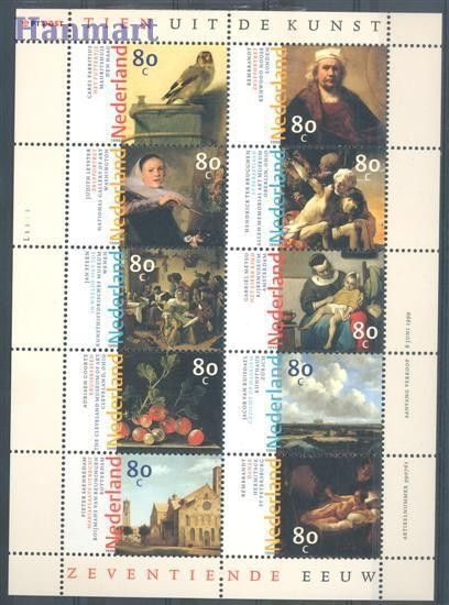 Znaczek Holandia 1999 Mi ark 1720-1729 Czyste **