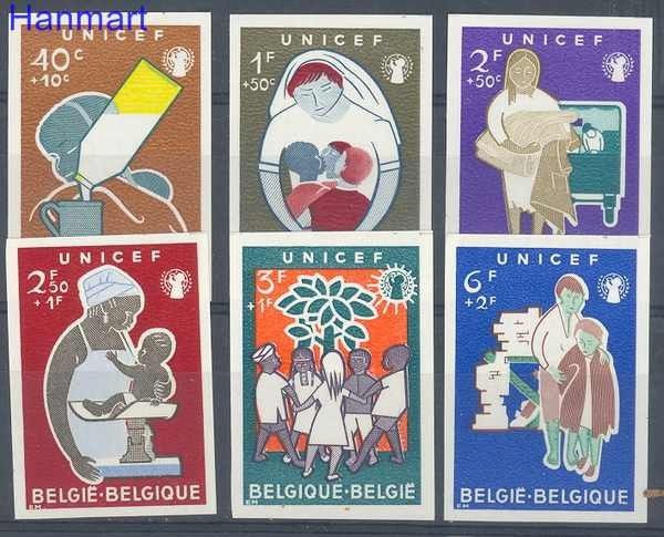 Znaczek Belgia 1960 Mi 1212-1217B Czyste **
