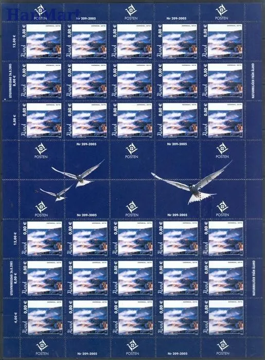 Znaczek Wyspy Alandzkie 2005 Mi ark 256-257 Czyste **