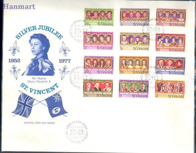 Znaczek St. Vincent 1977 FDC