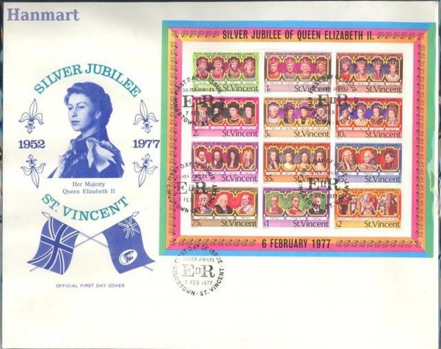 Znaczek St. Vincent 1977 Mi bl 6 FDC