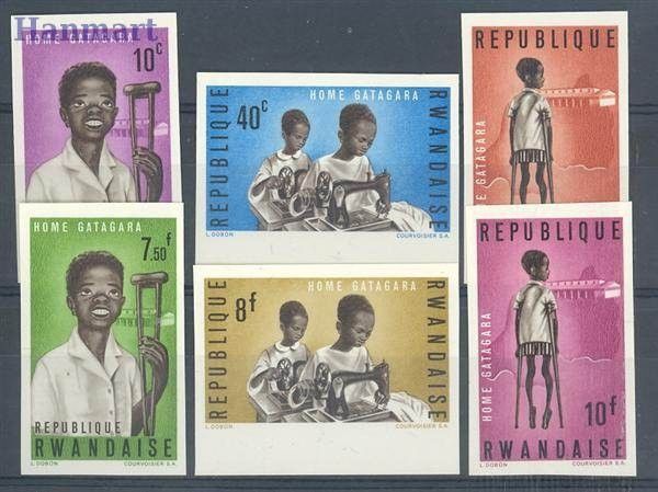 Znaczek Rwanda 1964 Mi 71-76B Czyste **