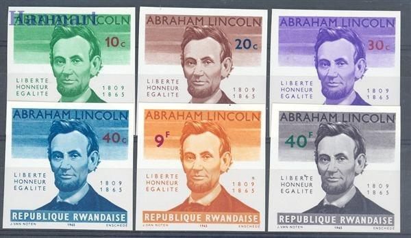 Znaczek Rwanda 1965 Mi 97-102B Czyste **