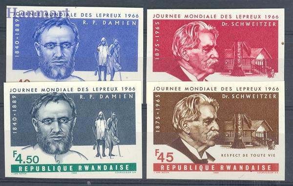 Znaczek Rwanda 1966 Mi 143-146B Czyste **