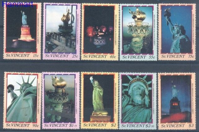 Znaczek St. Vincent 1986 Mi 995-1004 Czyste **