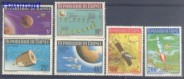 Znaczek Gwinea 1965 Mi 324-329 Czyste **