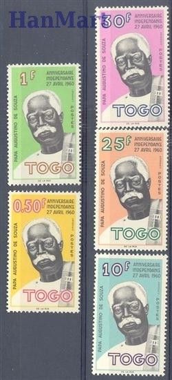 Znaczek Togo 1961 Mi 308-312 Czyste **