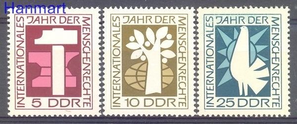 Znaczek NRD / DDR 1968 Mi 1368-1370 Czyste **