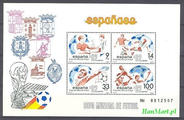 Znaczek Hiszpania 1982 Mi bl 25 Czyste **