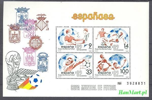 Znaczek Hiszpania 1982 Mi bl 26 Czyste **