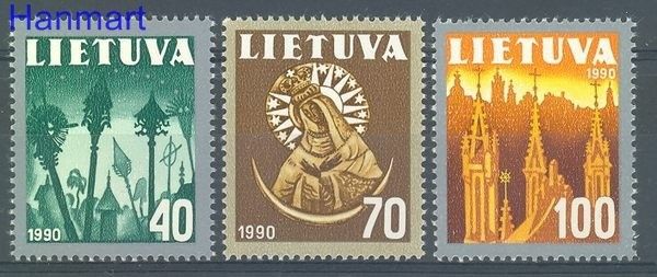 Znaczek Litwa 1991 Mi 474-476 Czyste **