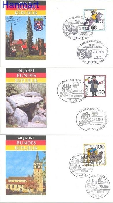 Znaczek Niemcy 1989 Mi 1437-1439 FDC