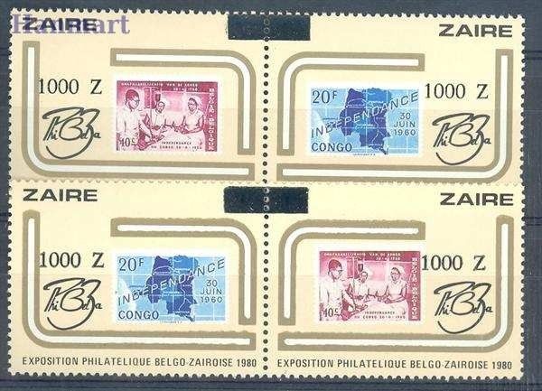 Znaczek Kongo Kinszasa / Zair 1991 Mi 1045-1048 Czyste **
