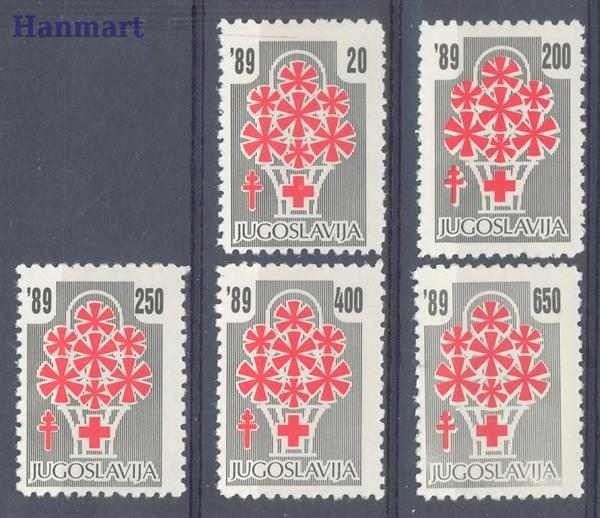 Znaczek Jugosławia 1989 Mi zwa 172-176 Czyste **