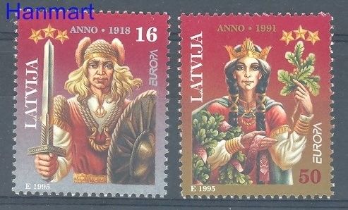 Znaczek Łotwa 1995 Mi 414-415 Czyste **