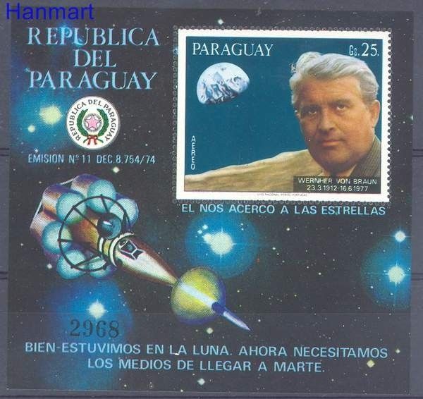 Znaczek Paragwaj 1977 Mi bl 308 Czyste **