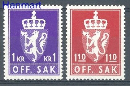 Znaczek Norwegia 1980 Mi die 107-108 Czyste **