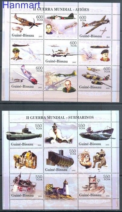 Znaczek Gwinea Bissau 2005 Mi 3155-3164 Czyste **
