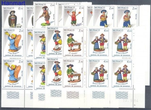 Znaczek Monako 1984 Mi 1653-1661 Czyste **