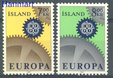 Znaczek Islandia 1967 Mi 409-410 Czyste **