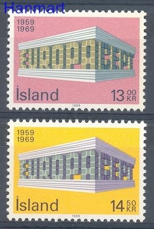 Znaczek Islandia 1969 Mi 428-429 Czyste **