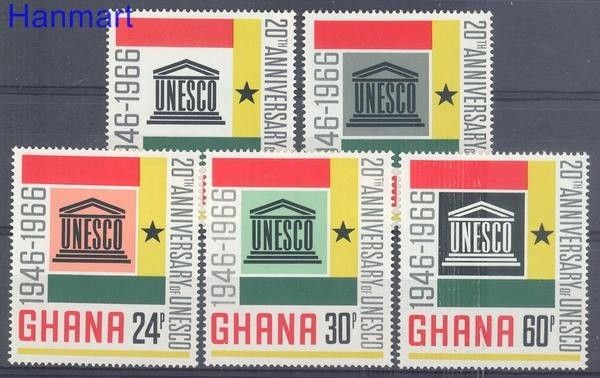 Znaczek Ghana 1966 Mi 274-278 Czyste **