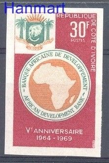 Znaczek Wybrzeże Kości Słoniowej 1969 Czyste **