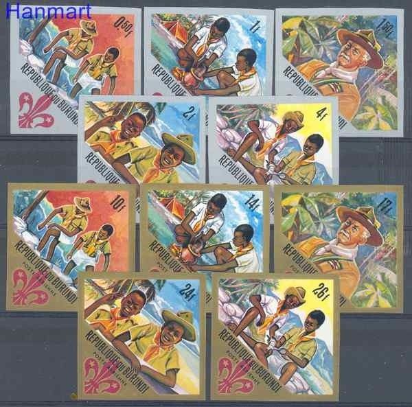 Znaczek Burundi 1967 Mi 349-358B Czyste **