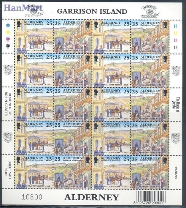 Znaczek Alderney 1999 Mi ark 137-144 Czyste **