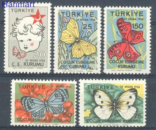 Znaczek Turcja 1958 Mi zwa 242-246 Czyste **