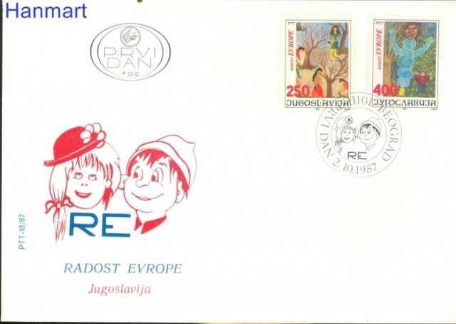 Znaczek Jugosławia 1987 Mi 2241-2242 FDC
