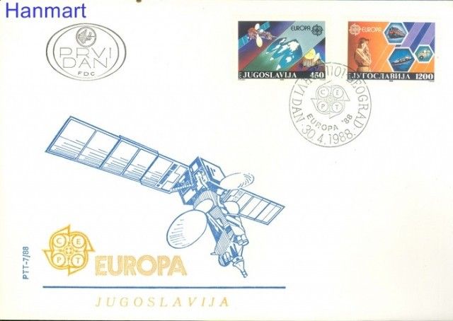 Znaczek Jugosławia 1988 Mi 2273-2274 FDC
