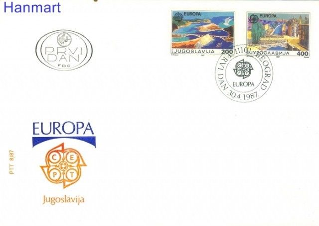 Znaczek Jugosławia 1987 Mi 2219-2220 FDC