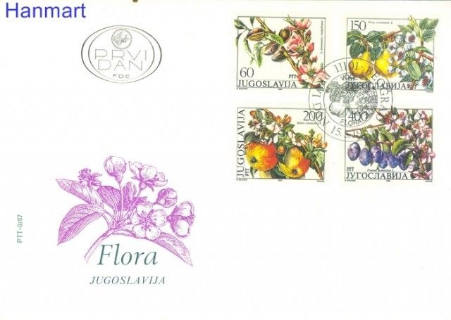 Znaczek Jugosławia 1987 Mi 2221-2224 FDC