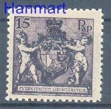 Znaczek Liechtenstein 1921 Mi 52B Z podlepką *