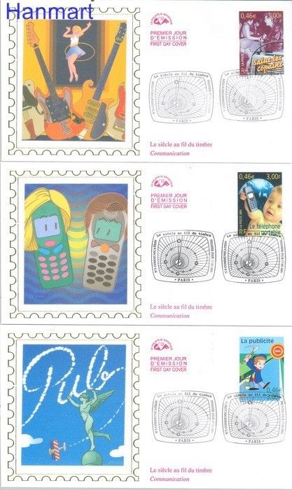 Znaczek Francja 2001 Mi 3512-3516 FDC