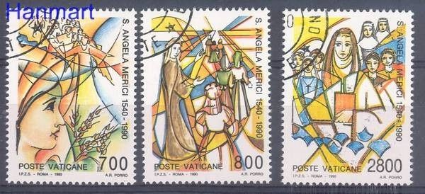 Znaczek Watykan 1990 Mi 996-998 Stemplowane