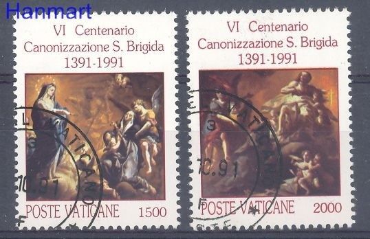 Znaczek Watykan 1991 Mi 1038-1039 Stemplowane