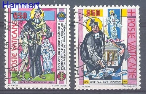 Znaczek Watykan 1992 Mi 1058-1059 Stemplowane