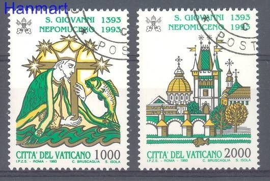 Znaczek Watykan 1993 Mi 1097-1098 Stemplowane