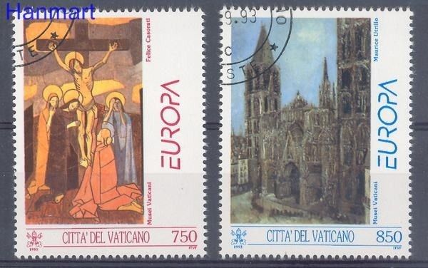 Znaczek Watykan 1993 Mi 1099-1100 Stemplowane