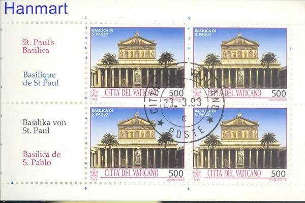 Znaczek Watykan 1993 Mi 4 Stemplowane