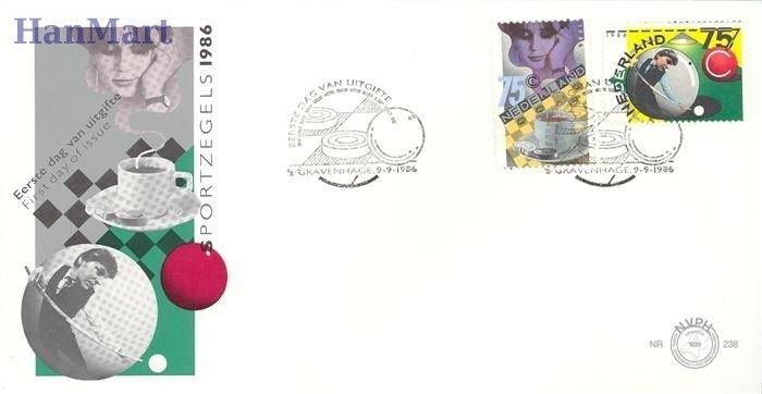 Znaczek Holandia 1986 Mi 1301-1302 FDC