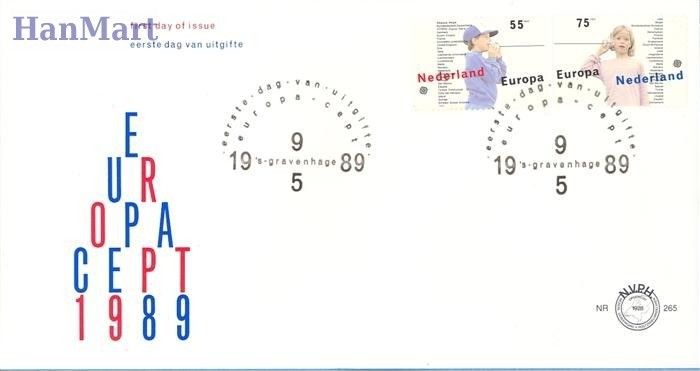 Znaczek Holandia 1989 Mi 1364-1365 FDC