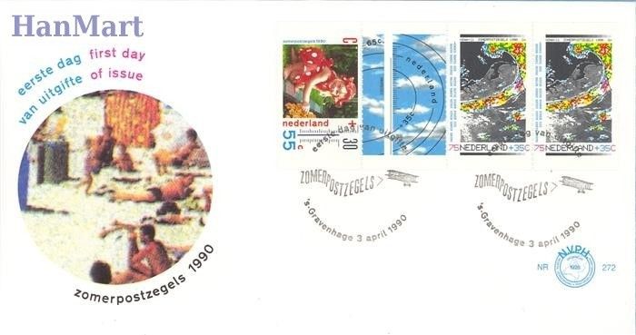 Znaczek Holandia 1990 Mi 1379c-1381e FDC